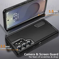 Case For Samsung Galaxy S25 Ultra S25 Plus S24 Ultra  Full Body 3 in 1 Shockproof Heavy Duty Anti-Scratch Rugged Kickstand Cover 2