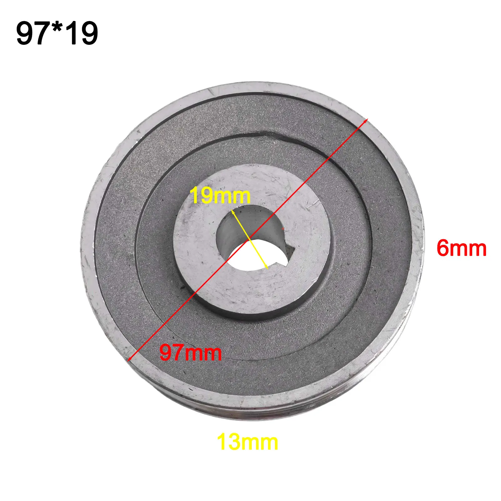 Puleggia In Alluminio Per Cinghia Tipo A - Scanalatura Singola, 97x19 Mm, Per Compressori E Trasmissioni