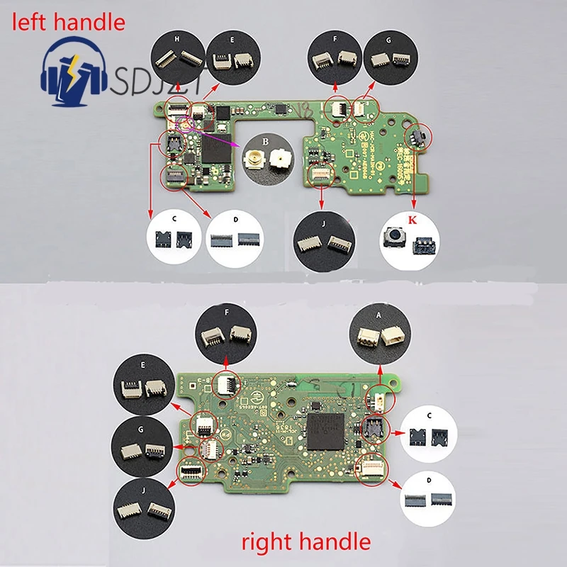 Joystick Slider Rail Connettore Batteria Presa Sl Sr L Zr Zl Nfc Flex Porta Cavo Compatibile Ninten Switch Joy-Con Console Schermo