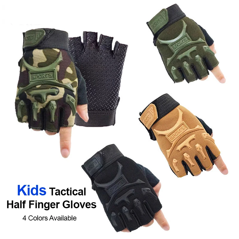 Cycling Kids Tactical Fingerless Gloves 1