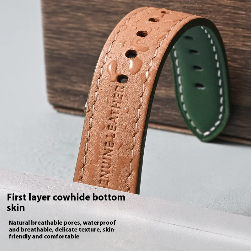 Vibrant Genuine Leather Quick Release Watch Strap – Cowhide Replacement Band