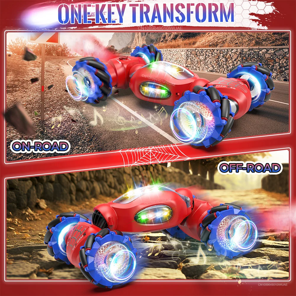 Remote Control Car Drift RC Car Gesture Sensing Hand Control Double-Sided RC Stunt Car with Spray for Kids Toy Car Boy Girl Gift 4