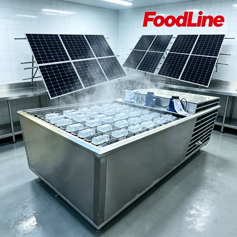 Macchina Industriale per la Produzione di Blocchi di Ghiaccio, Impianto di Fabbricazione Blocchi di Ghiaccio Personalizzabile in Vendita - immagine 2