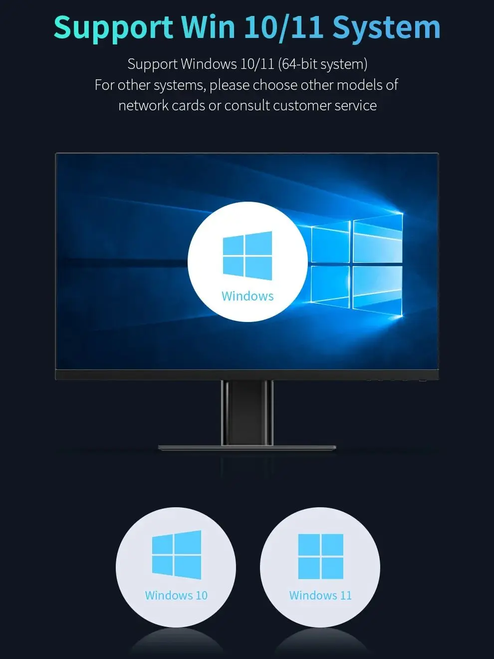 컴패스트 USB 와이파이 7 기가비트 네트워크 카드 6500Mbps USB 와이파이 어댑터 2.4G/5.8G/6GHz 드라이버 프리 와이파이 동글 PC용 윈도우10/11