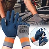 Garden Gloves Anti-Slip Wear-resistant Latex Labor Safety Protection Glove Construction Site Heavy Duty Rubber Coated Work Glove 3