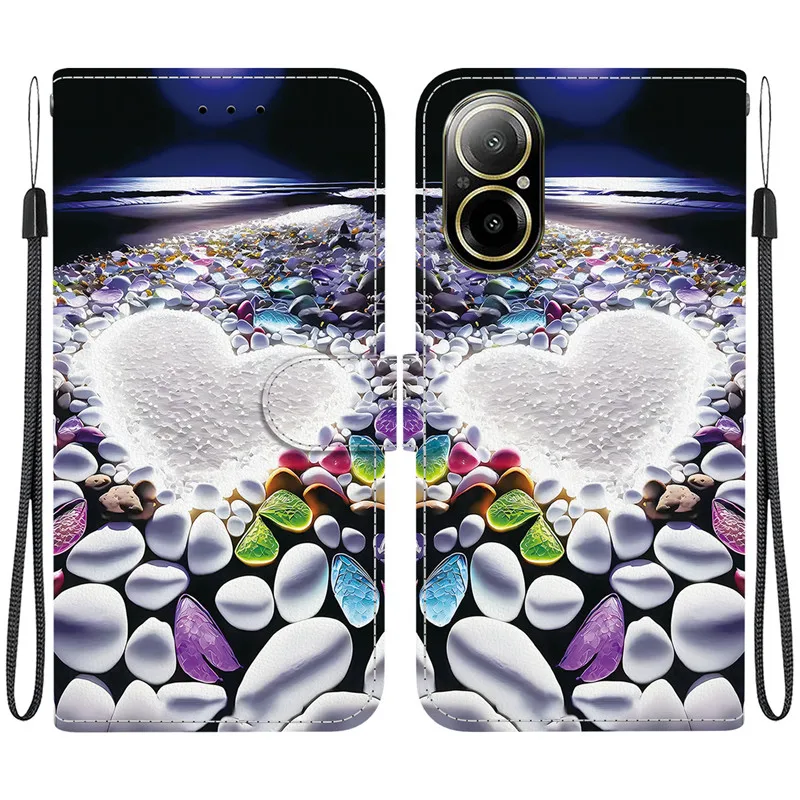 Premium Flip Wallet Leather Case with 3D Pattern and Magnetic Stand - Cute Design 2025 Edition