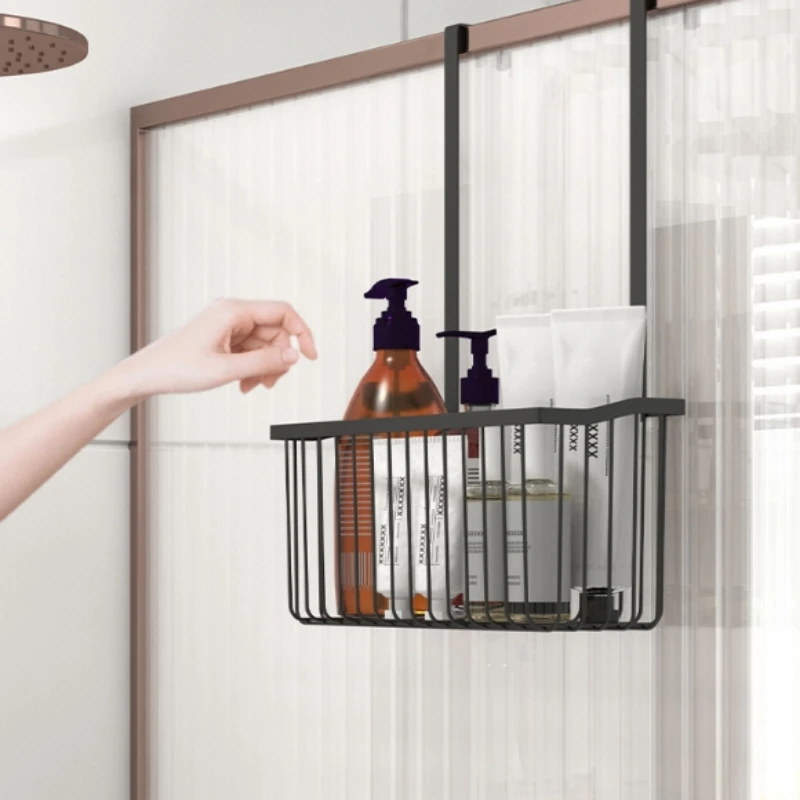 1pc Over Door Shower Caddy Bathroom Storage Rack Bathroom Hanging Shelf Double Layer Shower Shelf Caddy Bath Baskets shower caddy basket