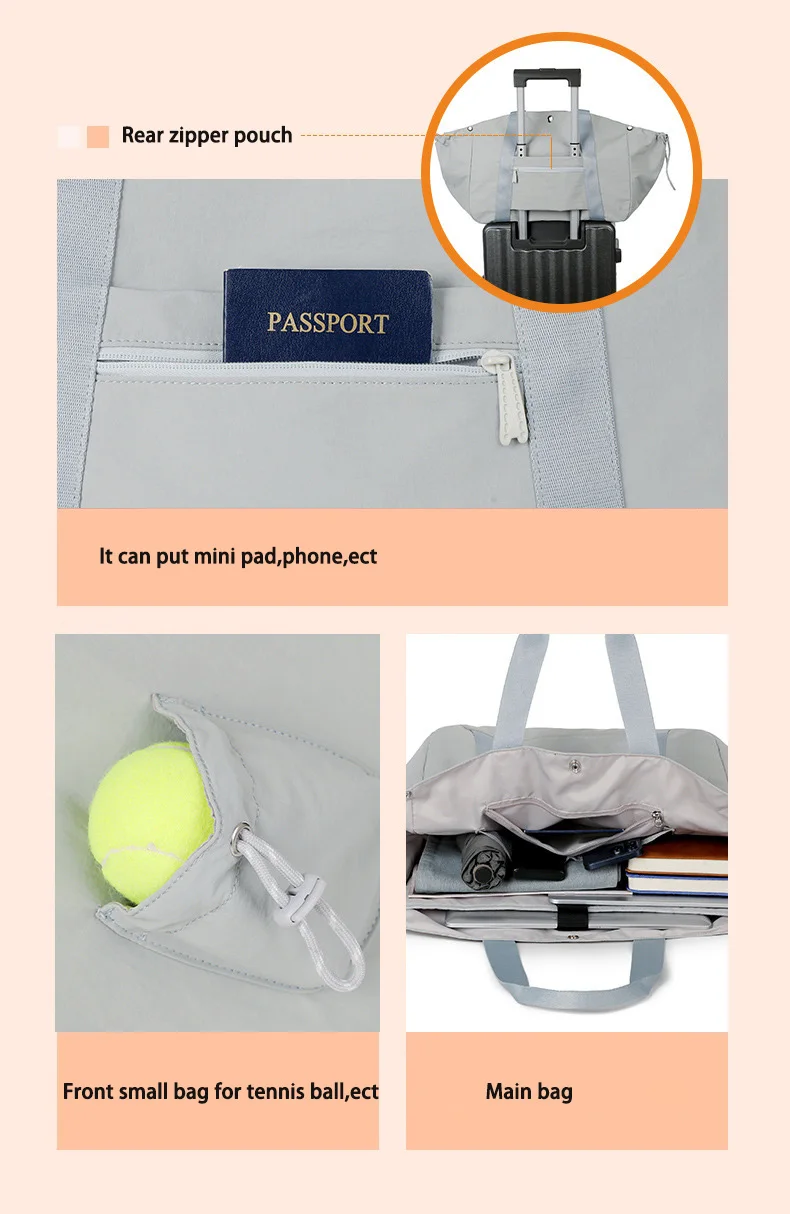 Tennistasche, Seitenansicht