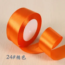 Vibrant Red Satin Ribbons for Holiday and Event Décor - Multiple Widths Available (Orange)