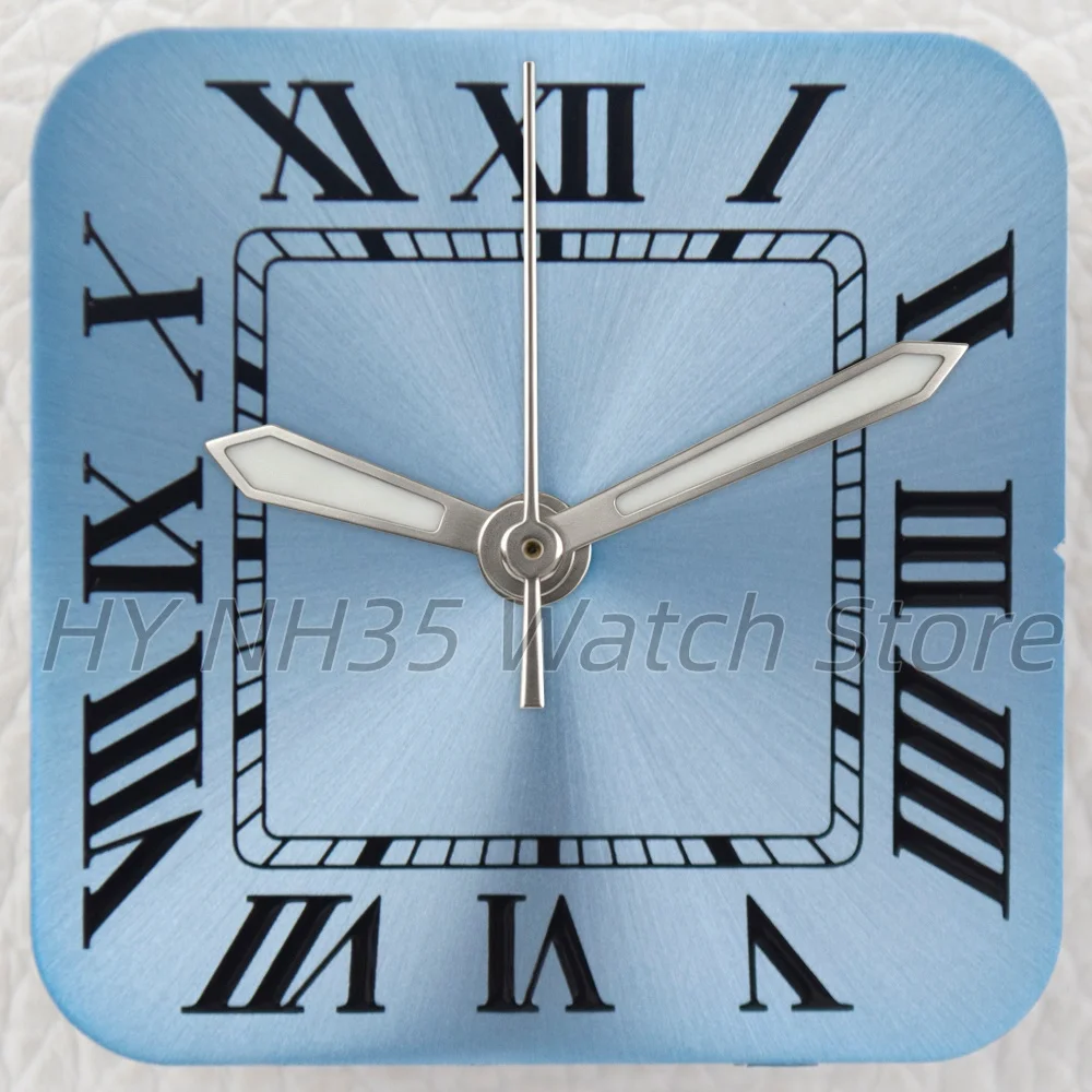 Elegant Stainless Steel Watch Case with Bracelet, 38mm Square Design, Waterproof for NH3x Movements, 27mm Dial Mod Parts