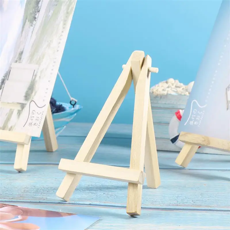 10PCS Mini Wooden Display Easels Wooden Easel Mini Display Stand For Gatherings Weddings Parties Photo Frame Painting sketch easel wooden easel