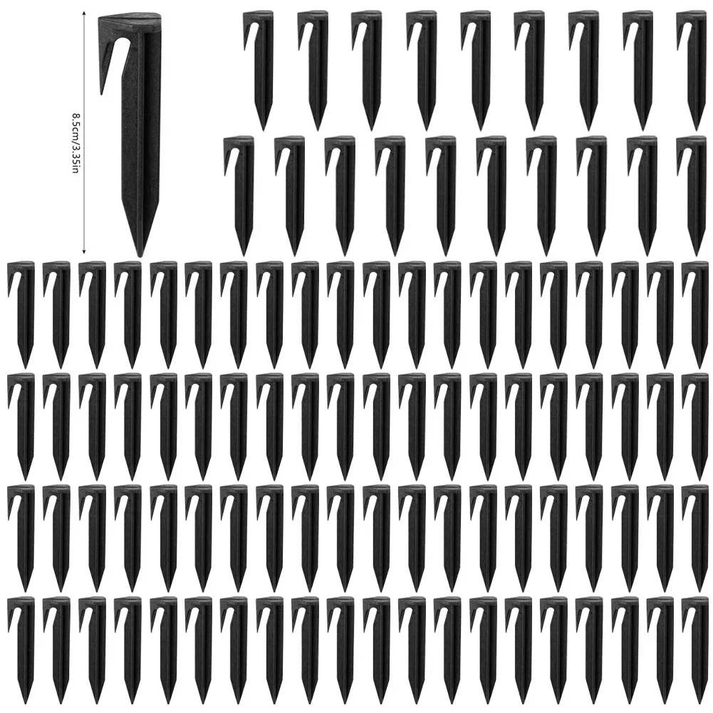 100pcs Awn Mower Boundary Pegs Nail Ground Spikes Fixing Pins Plastic For Securely Anchoring Robot Mower Lawn Accessories