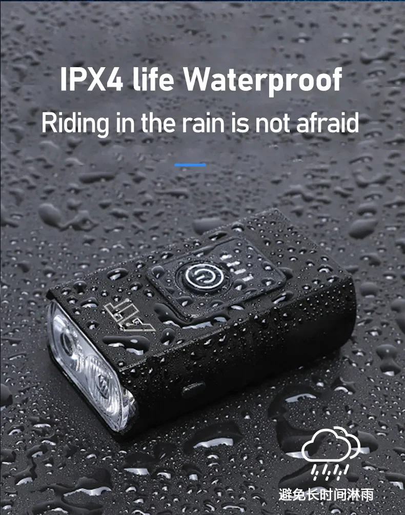 Bike Light Waterproof Rechargeable Power Display