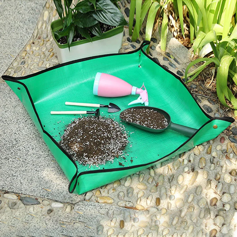 1/2PCS Foldable PE Plant Potting Pad Plant Repotting Mat Tray Waterproof Transplanting Mats Indoor Succulent Potting Trays 원예 용품
