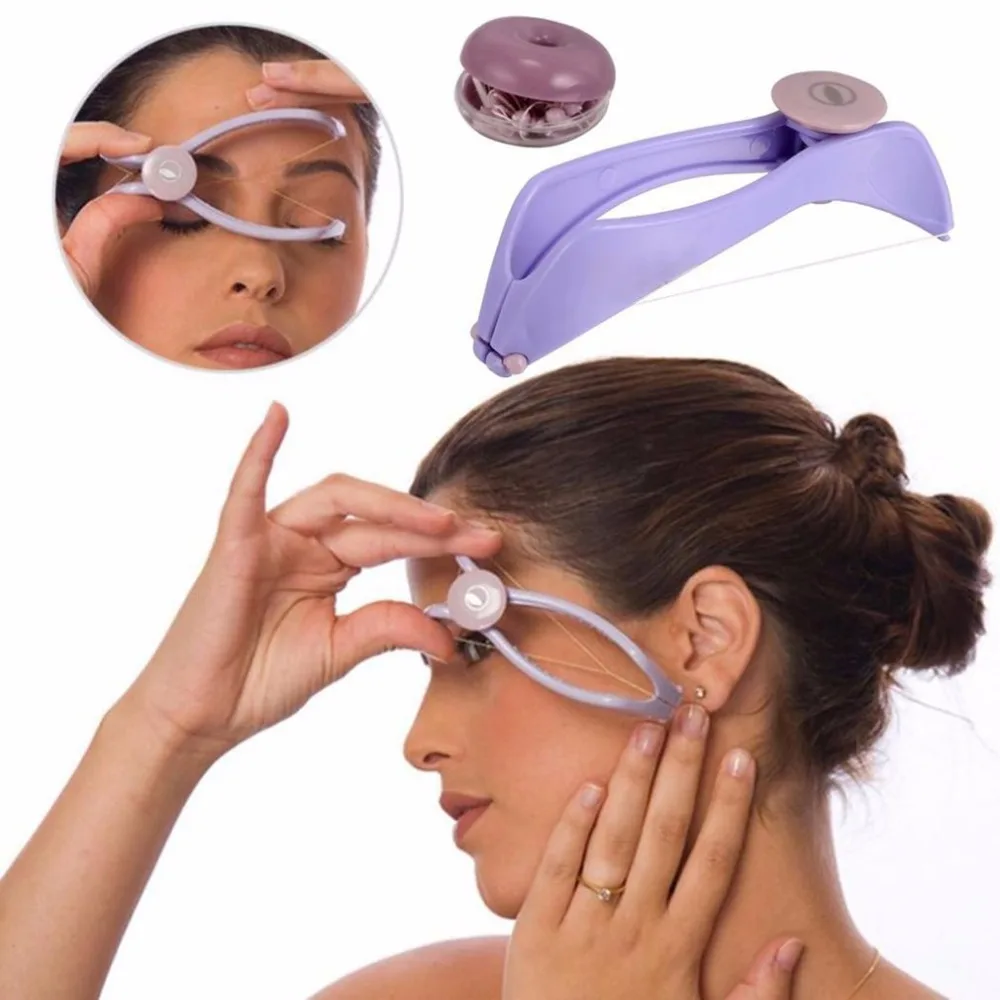 2021 Women Hair Epilator Mini Facial Hair Remover Spring Threading Face  Defeatherer For Cheeks Eyebrow Diy Makeup Beauty Tool - Facial Cleansing  Brushes - AliExpress