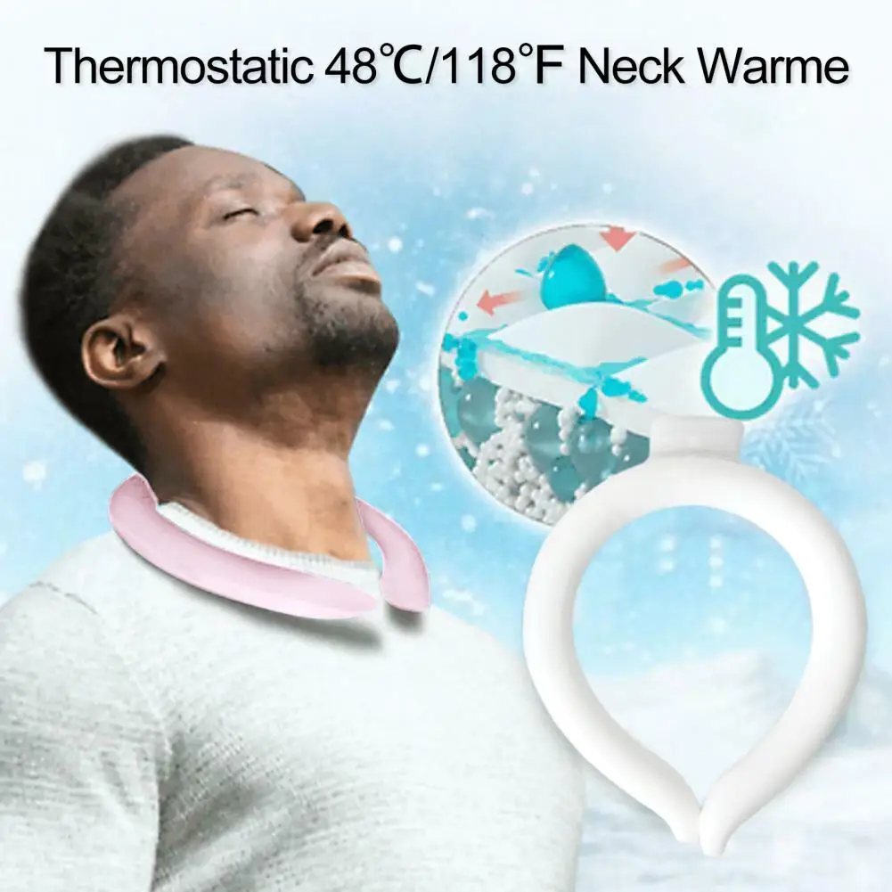 Heated Collar  Innovative Reusable Invisible Zipper  Warm And Constant 48 Degrees Celsius Neck Collar for Winter