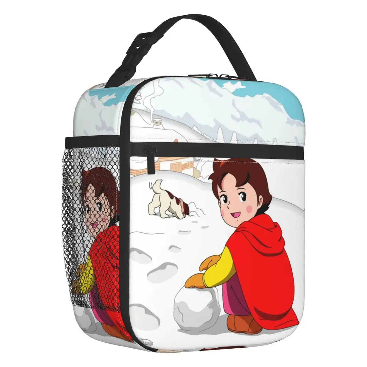 

Cartoon Anime Alps Heidi Funny Insulated Lunch Bag for Women Portable Mountain Girl Thermal Cooler Lunch Tote Office Work School