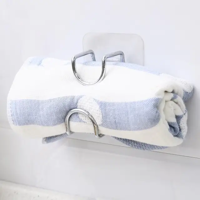 Fürdőszoba Nem Perforált Mosóhorog Konyha Karcolás Ingyenes Ragasztóhorog Függő Mosdó Állvány - Image 3