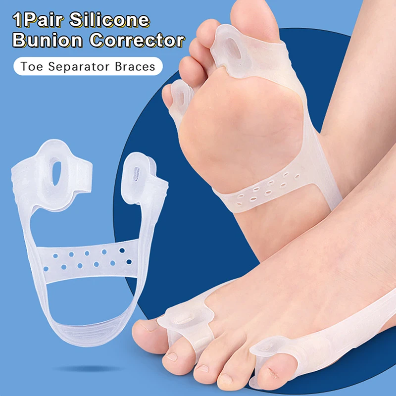 

1Pair Silicone Bunion Corrector Toe Separator Gel Forefoot Pads Orthopedic Braces Orthotic Finger Hallux Valgus Spacers