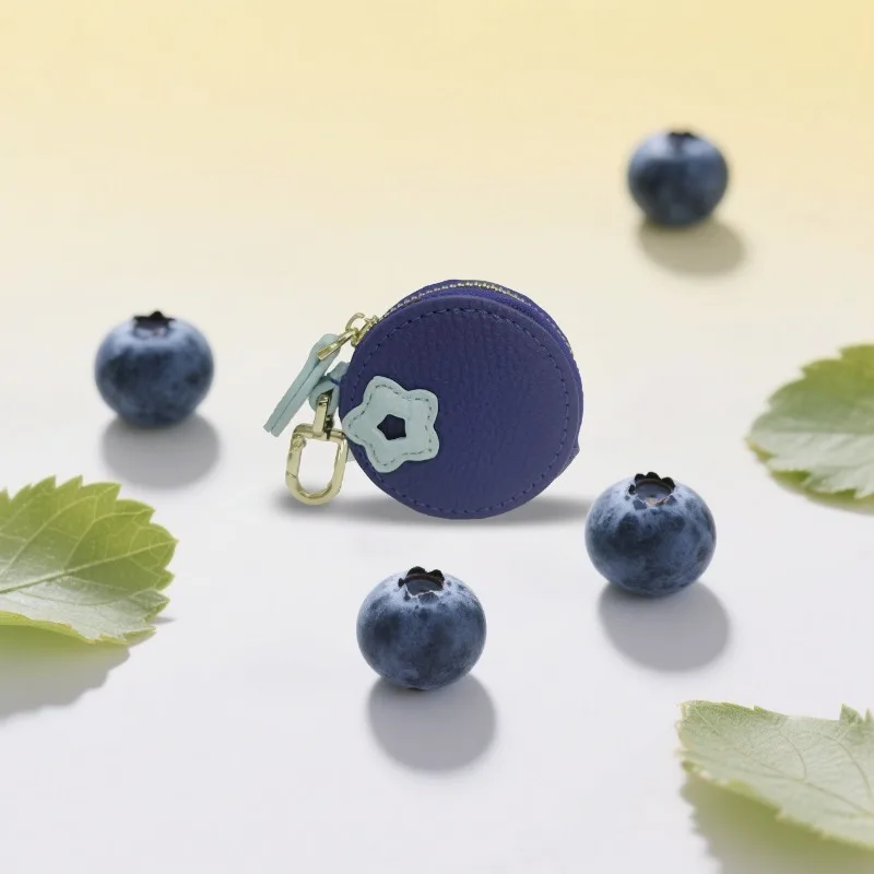 Cute Fruit Coin Purse Fresh Lemon Strawberry Cherry Mini Wallet Women Girls Hanging Multifunctional Coin Bag Pendant