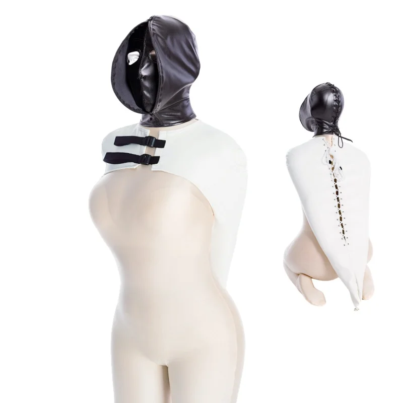Collection unisexe de bondage intime avec harnais ajustable pour le haut du corps, cagoule et masque opaques pour couples. Jouets sexuels pour adultes._voghion.com