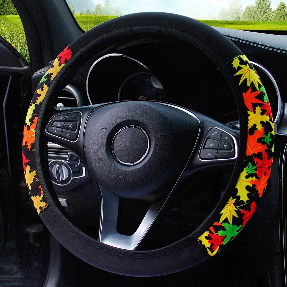 Coprivolante per auto elastico da 38 cm Stampa in stile etnico antiscivolo Coprivolante per auto Accessori interni - immagine 4