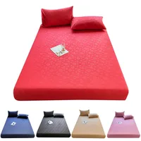 Skin-friendly Fitted Sheet Printed Bed Cover sabanas para cama Elastic Bedsheet Simple Style Mattress Cover (No Pillowcase) 1