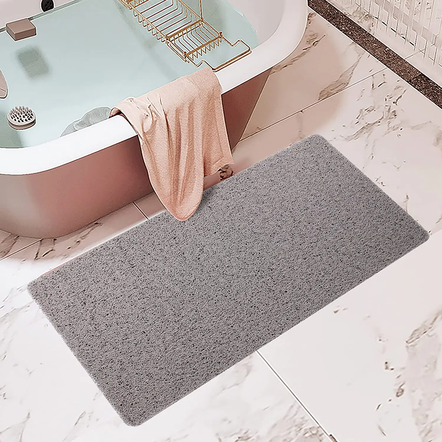 Waterproof Bath mat porous Bathroom rug PVC Anti-Slip pool Foot mat Carpet  for bathroom accessories Mildew & bacteria prevention