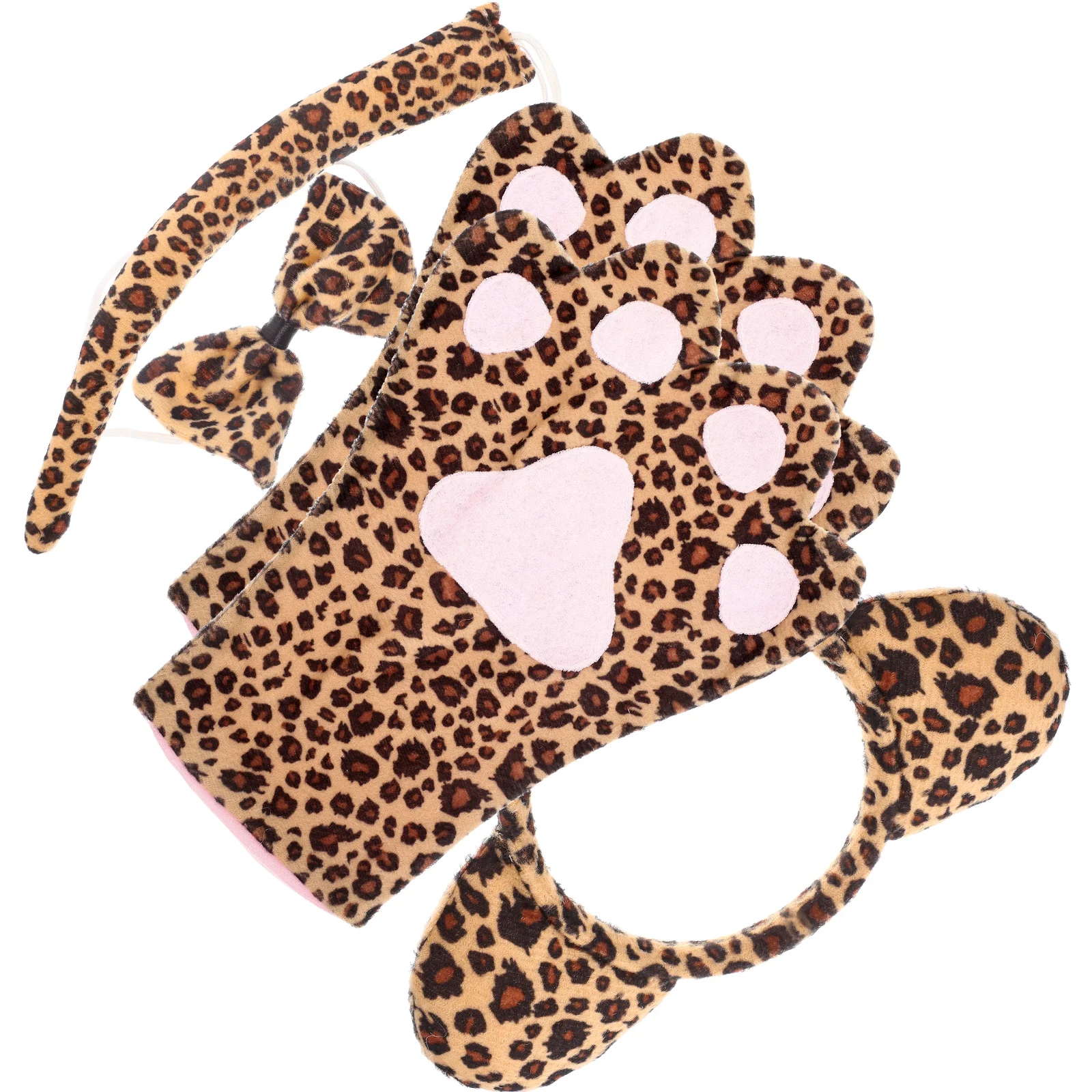 

Kids Leopard Party Costume Print Headband Set Halloween Props Cosplay Accessory