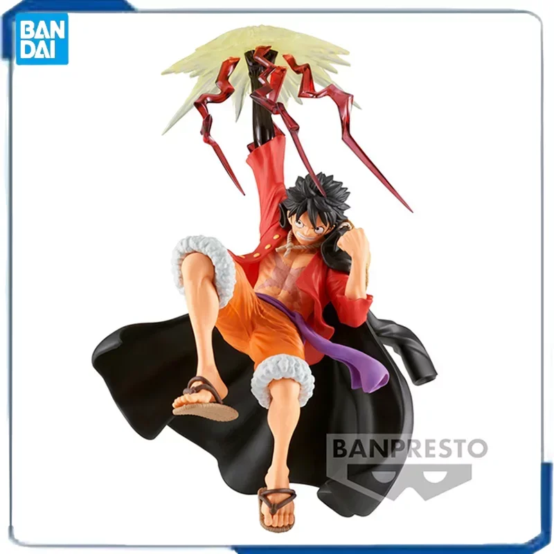 

Bandai One Piece Monkey D Luffy Цветочная вишня, фигурки героев аниме, подлинные японские аниме настольные украшения