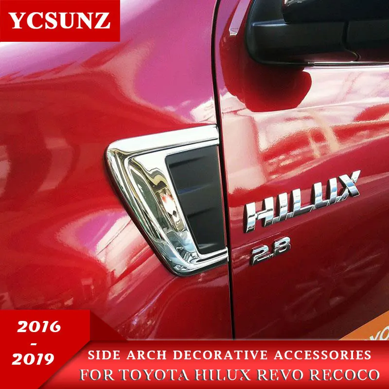 ABS Chrome Accessories Decorative Trim Arch Hood for Toyota Hilux Revo Rocco hilux 4x4 4x2 SR5