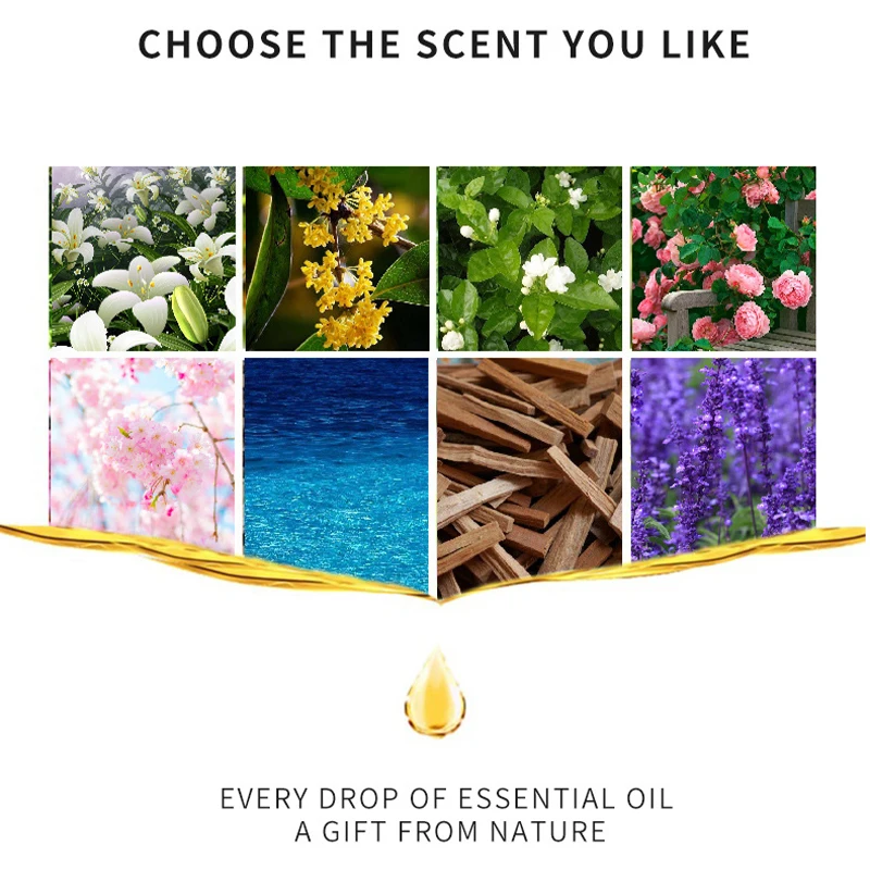 Incense Water Soluble Essential Oil 10ml Lavender Tea Tree Lemon Rose Ocean Scent Humidifiers Refreshing Relax Releasing Stress