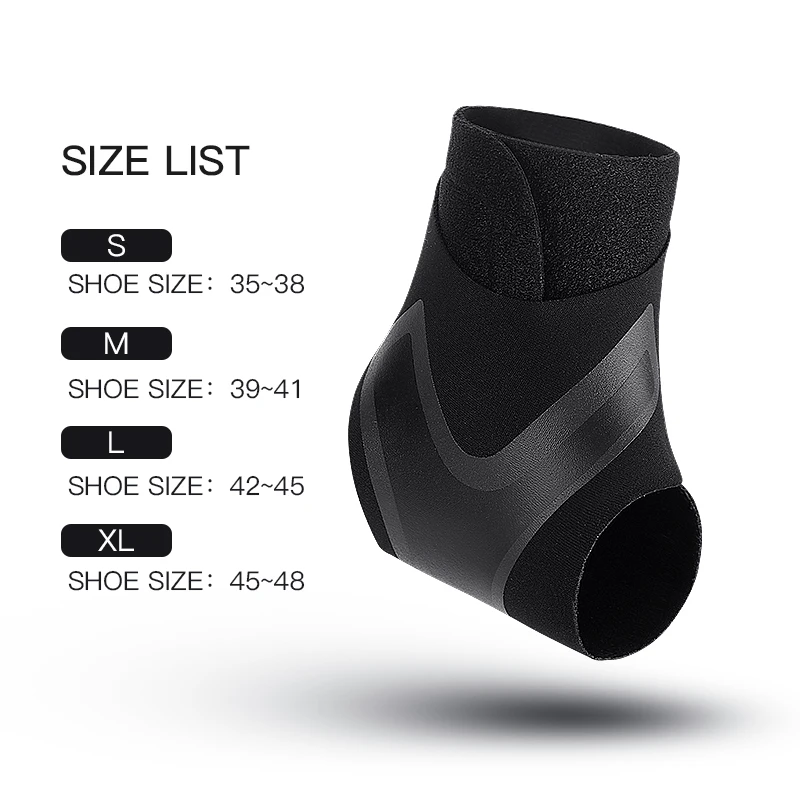 1PC Adjustable Ankle Support Pad Sleeve Pressure Anti-Spinning Elastic Breathable Support Fitness Sports Safety Prevention