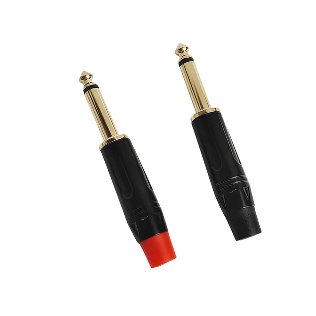 4/10/20pcs 6.3MM MONO PLUG Gold RCA Plugs - Coaxial AV Audio Video Solder Connectors for Speaker Amplifier PC 2