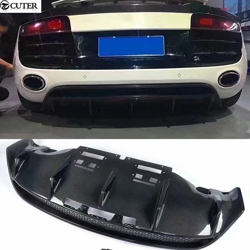 

R8 V10 Carbon Fiber Rear Bumper Diffuser Splitter for Audi R8 V10 Car Body Kit 08-14