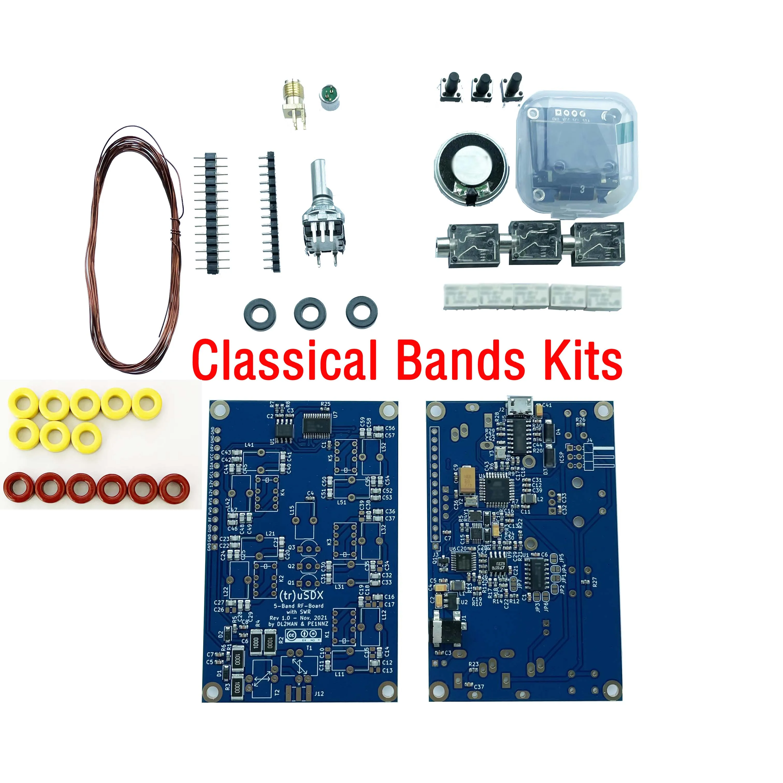 (tr)uSDX usdx transceiver Hi Band and Classic Band kits by PE1NNZ and DL2MAN Efficiencies in the 70-75% Region