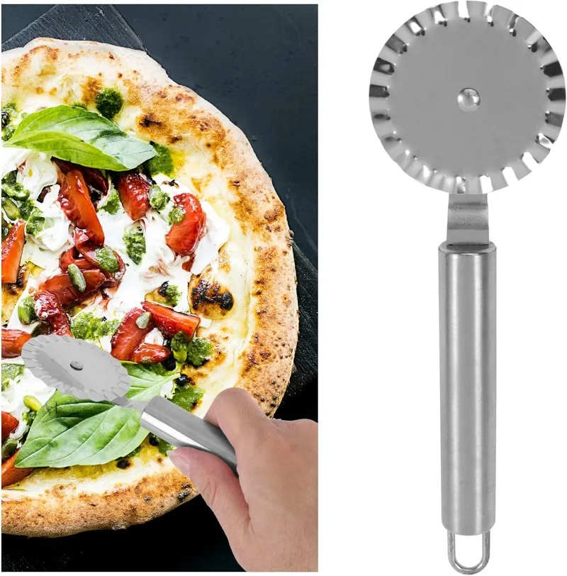 Pizza Cutter Stainless Steel Knife Cake Tools Pizza Wheels Scissors Ideal Pies Waffles Dough Cookies Kitchen Gadgets
