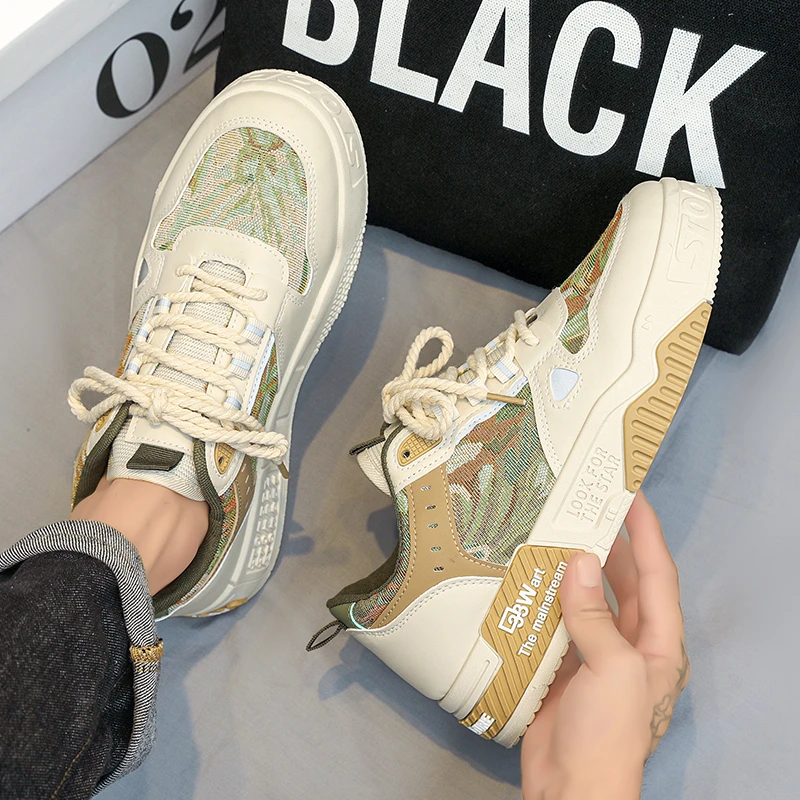 

Spring Men Shoes 2023 New Canvas All-match Casual Sports Shoes Breathable Non-slip Deodorant Thick Bottom Men's Vulcanize Shoes