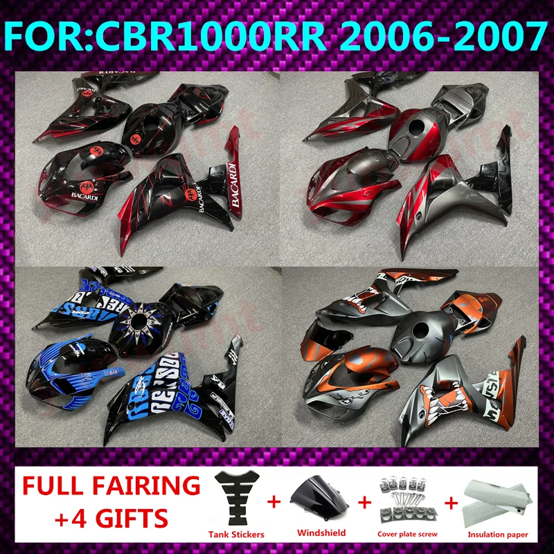 

NEW Abs Motorcycle Whole Fairings kit fit for CBR1000RR CBR1000 06 07 CBR 1000RR 2006 2007 Bodywork full Fairing kits set zxmt