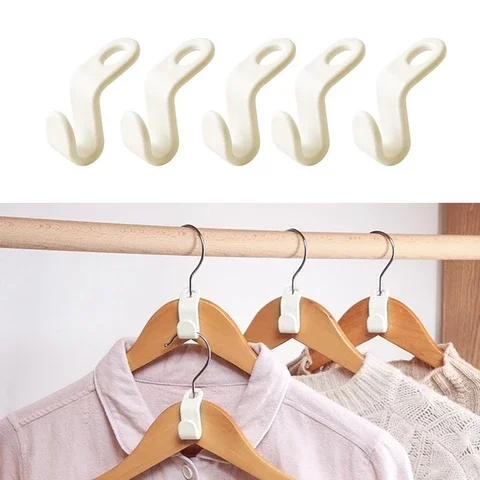 

20 Pcs Clothes Hanger Connect Hooks for Hanger Wardrobe Closet Organizer Mini Storage Hook Wardrobe Clothes Coat Organizer Rack