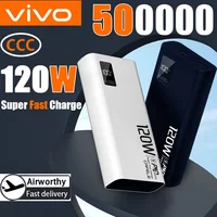 VIVO 120W 500000mAh High Capacity Power Bank Super Fast Charging Power Bank Portable Battery Charger For IPhone Samsung Xiaomi