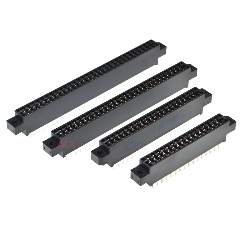 1pcs 엣지 카드 커넥터 슬롯 3.96mm 피치 40/44/56/60/86/100 핀 PCB 골드 핑거 소켓 스루 홀
