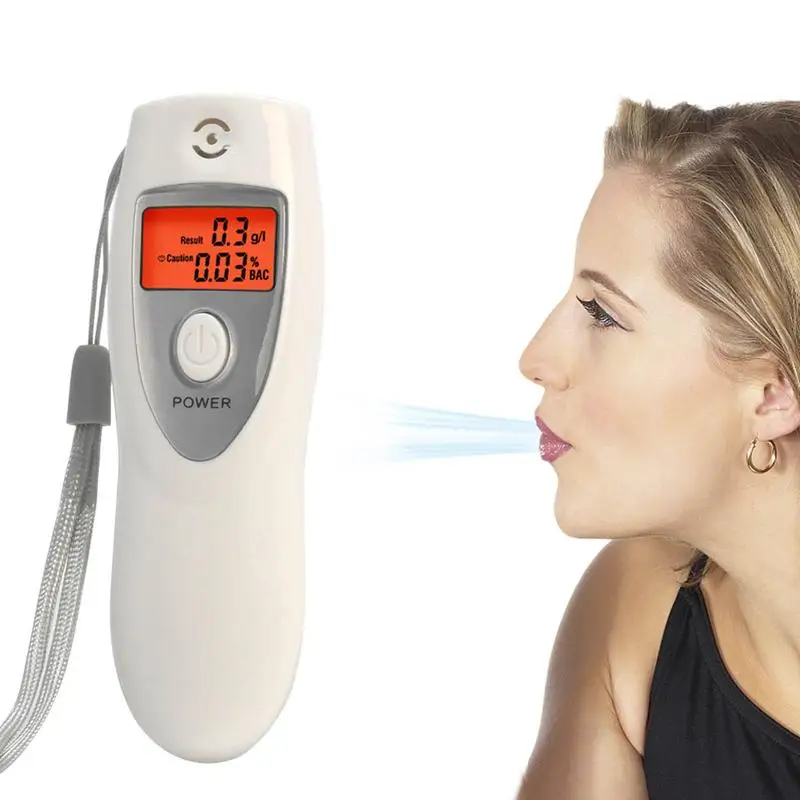 

Breath Tester Breath Detector With Backlit Lcd Display Battery-Powered Breathalyzer For 0.00-0.19 Bac Non-contact Testing And