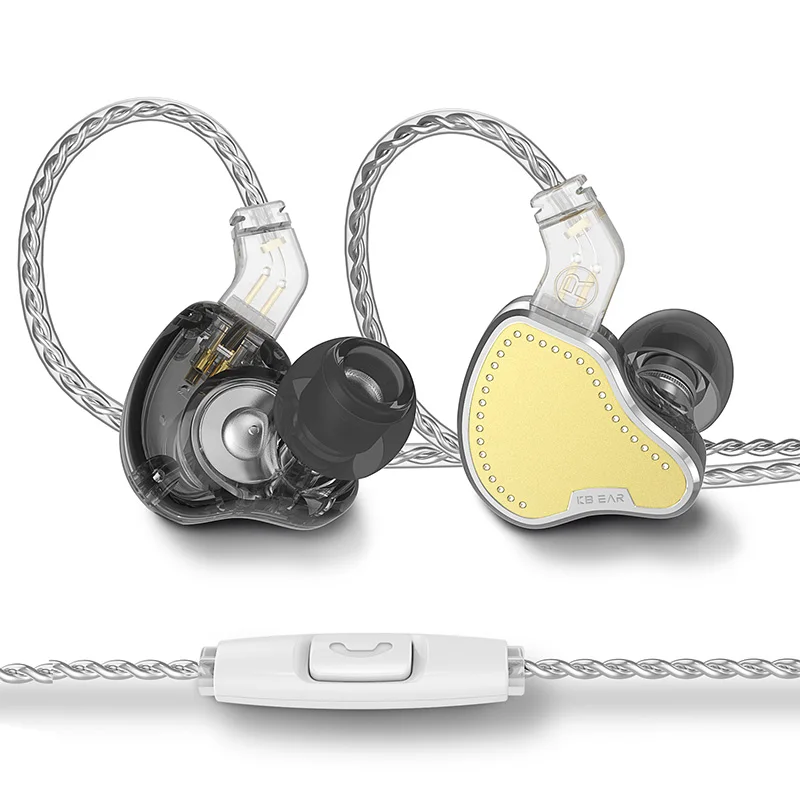 

KBEAR PECKER KB2208 HiFi металлические наушники-вкладыши 2BA + 1DD драйвер Сменные IEM проводные наушники OFC басовая музыка Спортивная гарнитура