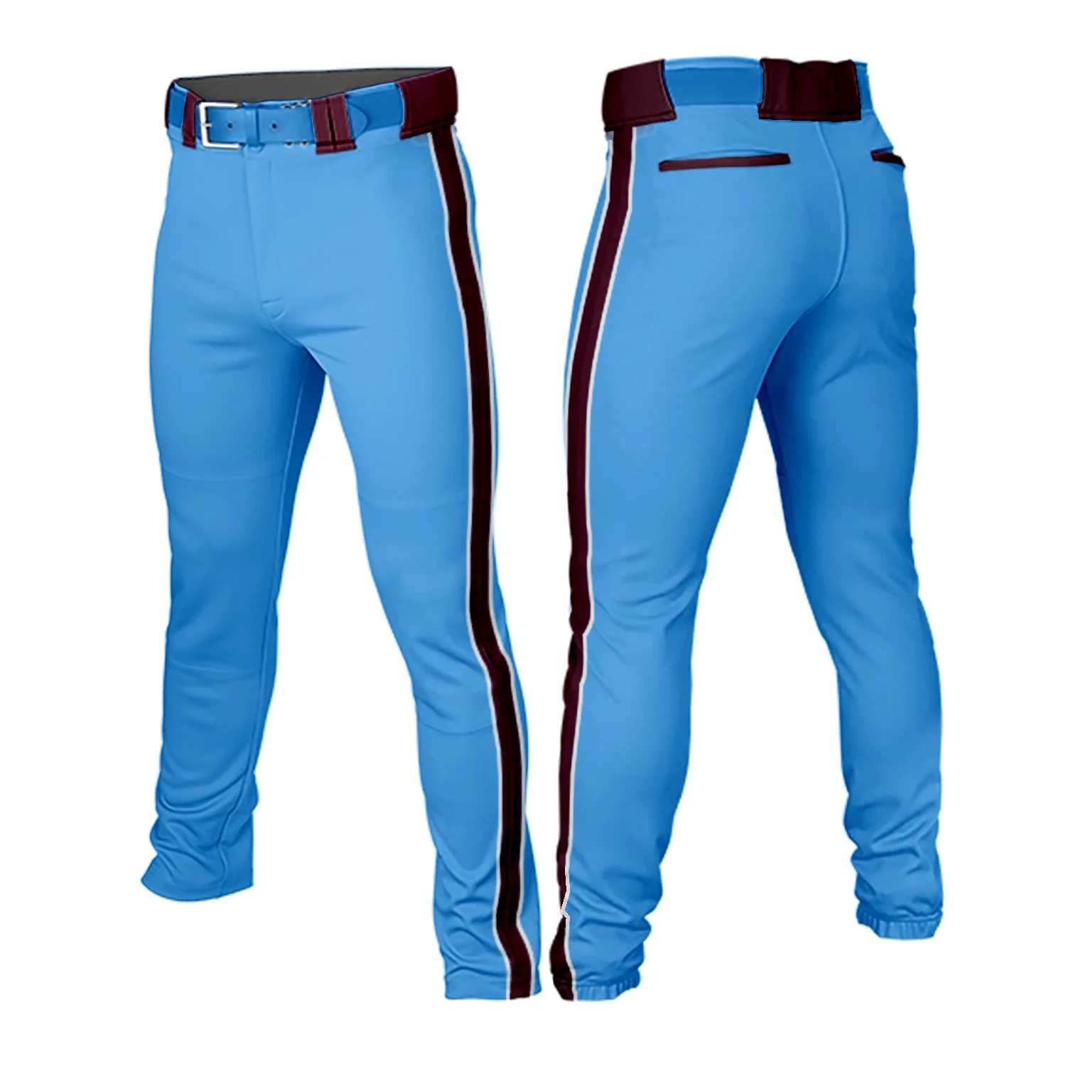 Men Youth Traditional Baseball Game Pants Softball Training Uniform Breathable Casual Sports Trousers