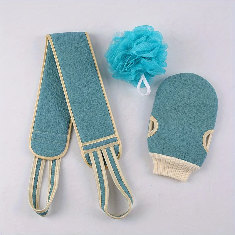 3 pieces of double-sided strong back rub towels, back rubbing strips, decontamination and mud rubbing long bath towels
