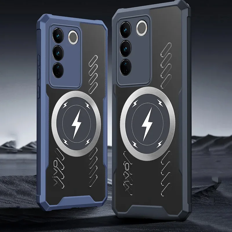 Custodia trasparente anti-caduta con dissipazione del calore in grafene per vivo S18 S17 S17t S16 Pro con ricarica wireless_voghion.com