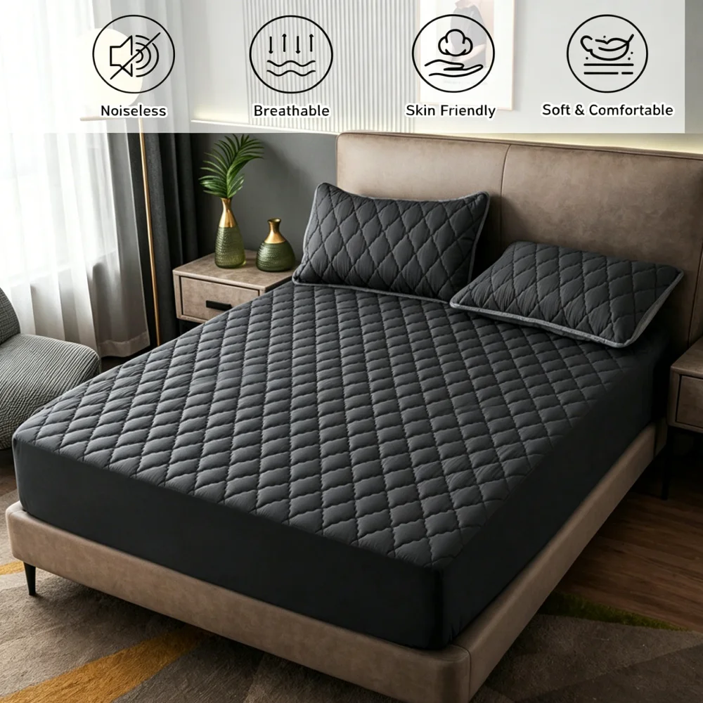 Deluxe 3-Layer Quilted Waterproof Mattress Protector