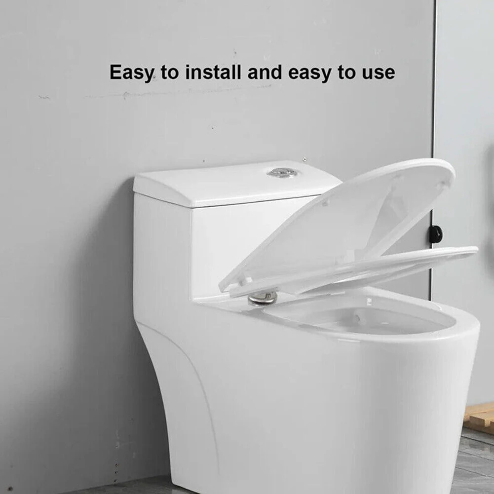 Toilet Seat Accessories Toilet Hinge Replacement 2Pcs Toilet Seat Hinge No Noise Stainless Steel With Mounting Accessory