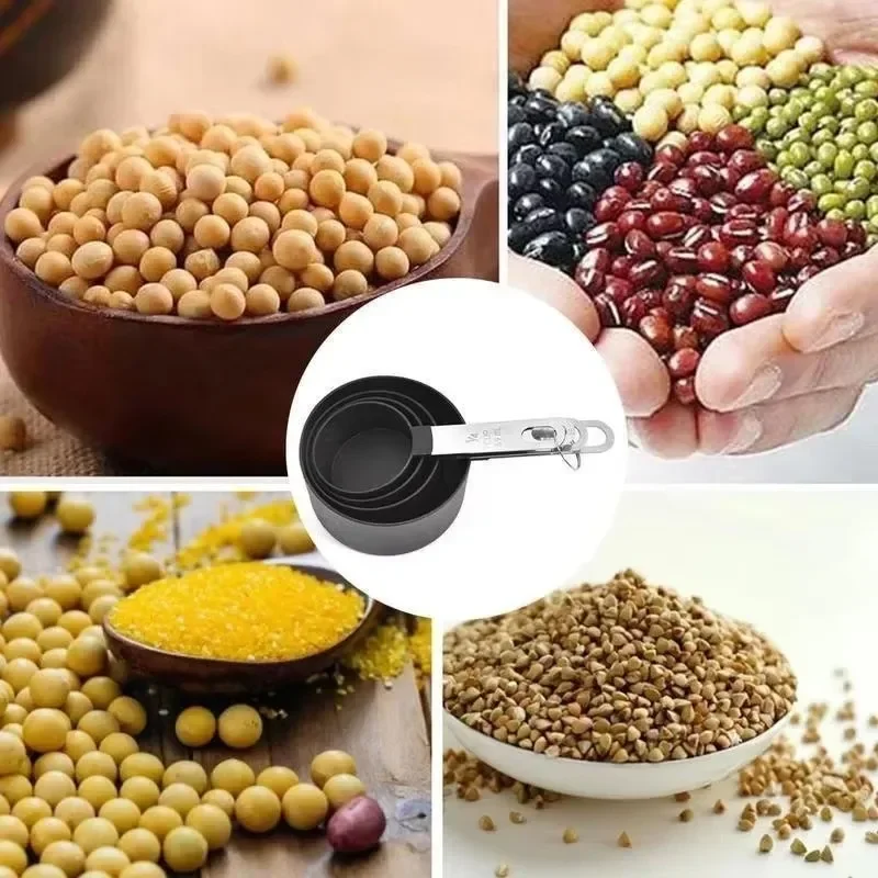 8PCS/set Stainless Steel Measuring Cup and Spoon Set with Scale for Accurate Baking and Cooking Grain Dessert Measuring Tools - Image 6